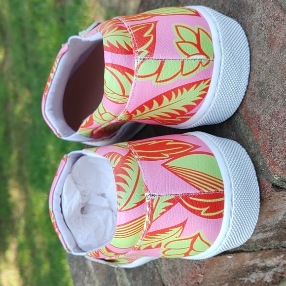 Moschino Tropical Leaf Sneaker Size 6 - Picture 6 of 12